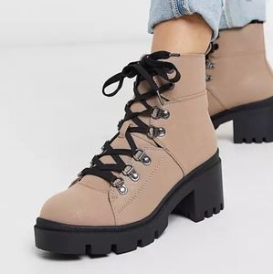 CALL IT SPRING nude combat boots